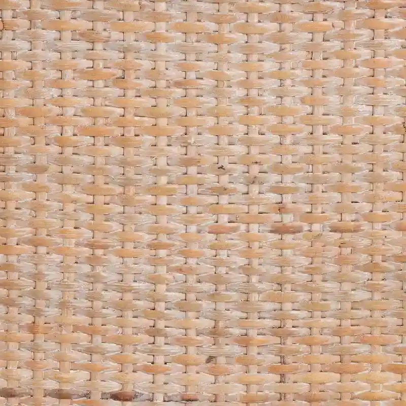 Papua Modern Bohemian Natural Rattan and Acacia Wood Counter Stool