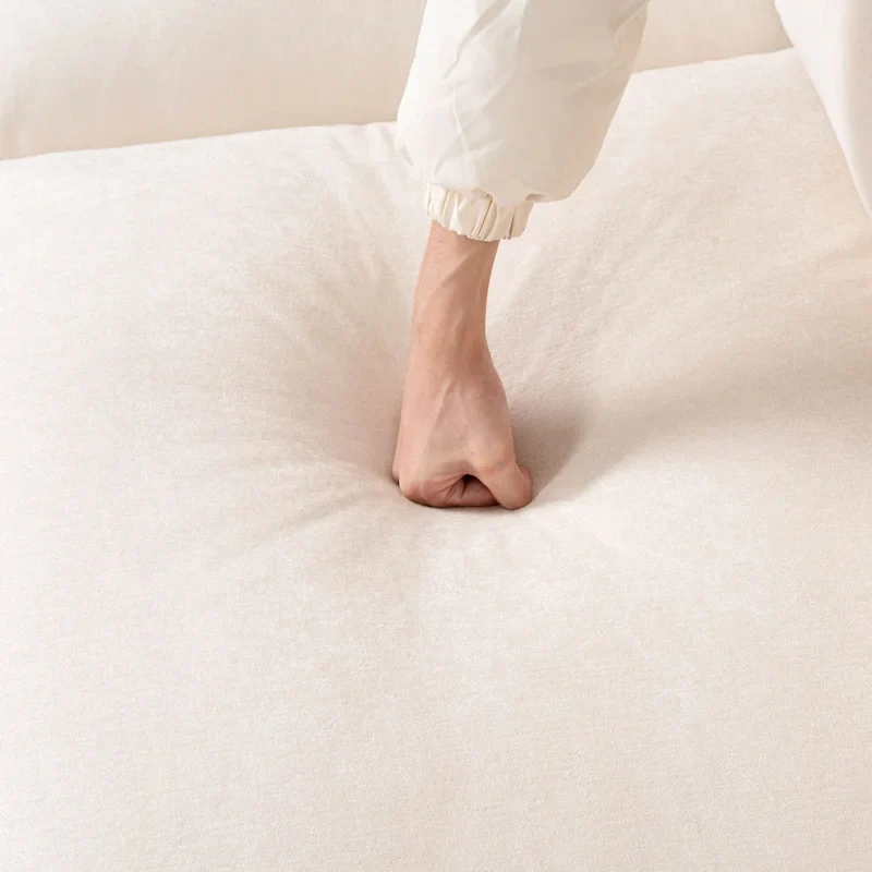 93.31  Faux Linen Modular Sectional Sofa with Movable Ottoman, Solid Wood Frame, and High-Resilience Foam Cushions