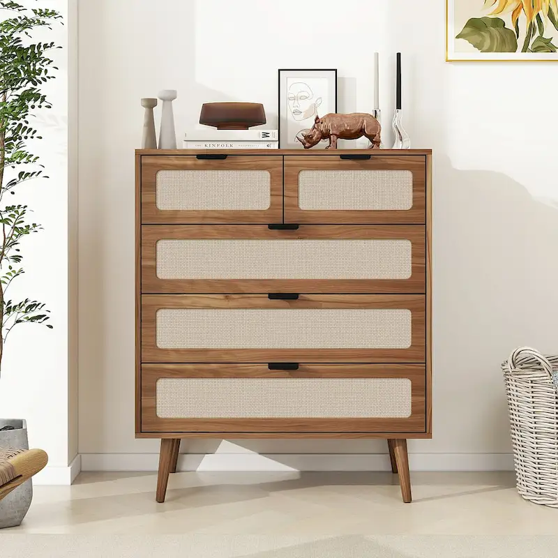 5 Drawer Cabinet Accent Storage Cabinet