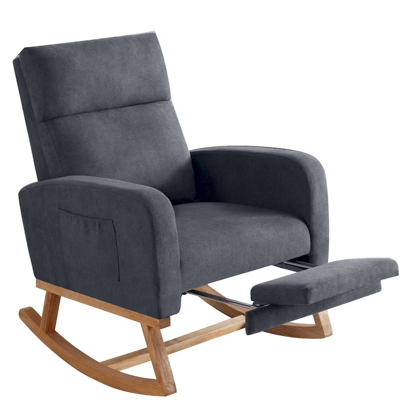 Rocking Chair for Nursery with Footrest