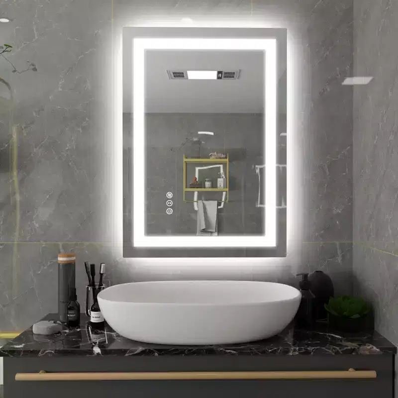 SUMERAIN 20x28 LED Bathroom Mirror with Dimmable Touch Control, Anti-Fog ETL Wall Vanity Mirror