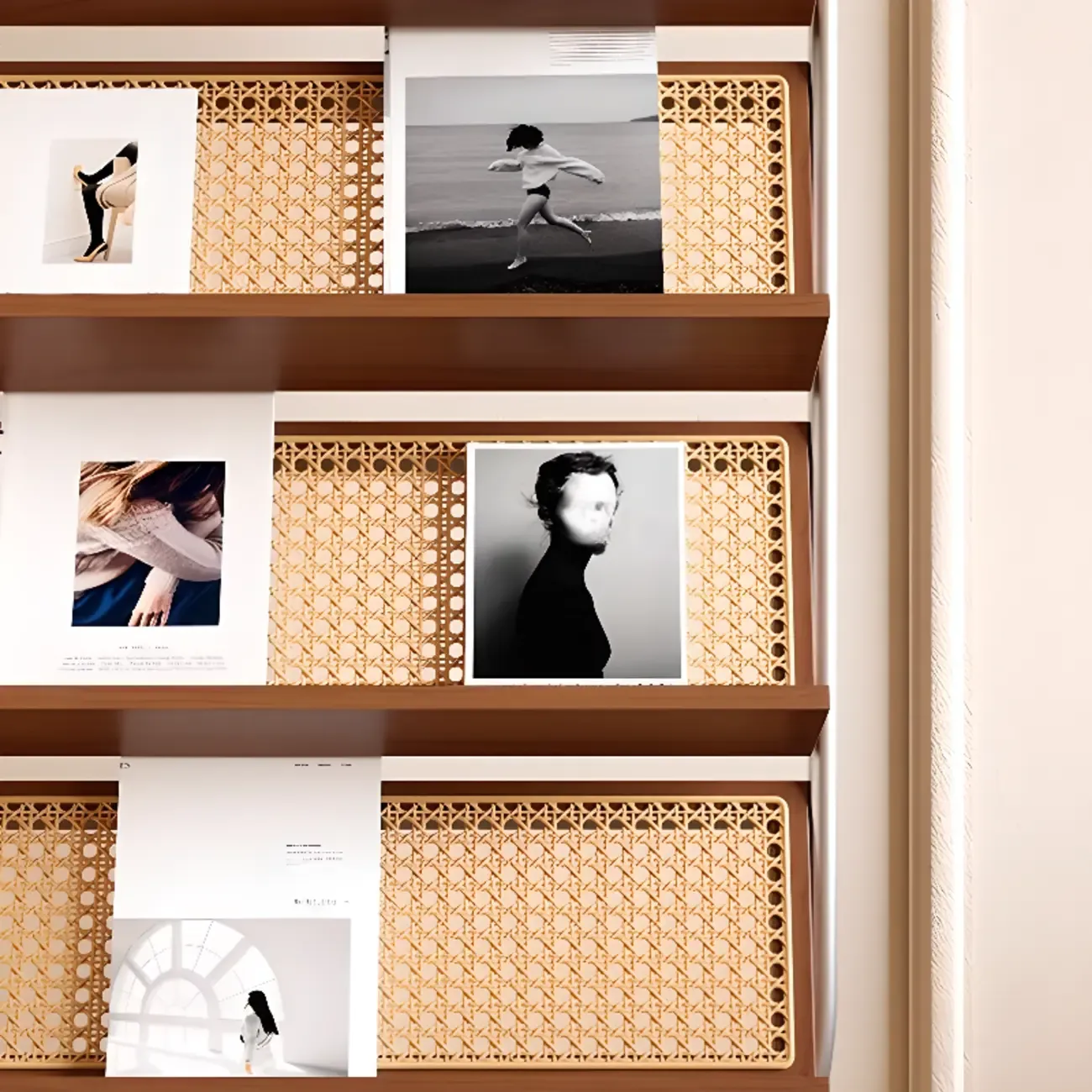 5-tier Modern Alloy Display Vertical Closed Back Bookcase