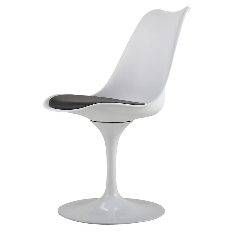 Swivel Tulip Side Chair,Dining Chair with Cushioned Seat and Curved Backrest