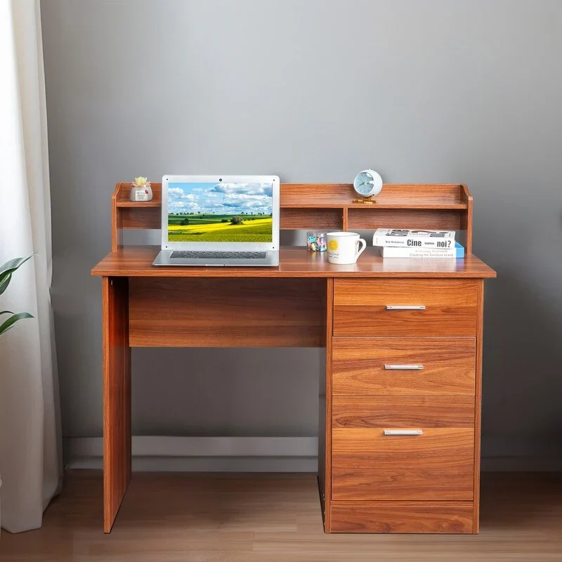 43.31 3 Drawers Wooden Computer Desk with Letter File Cabinet