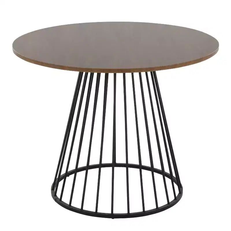 LumiSource Canary Wood Dining Table Black Metal/Walnut
