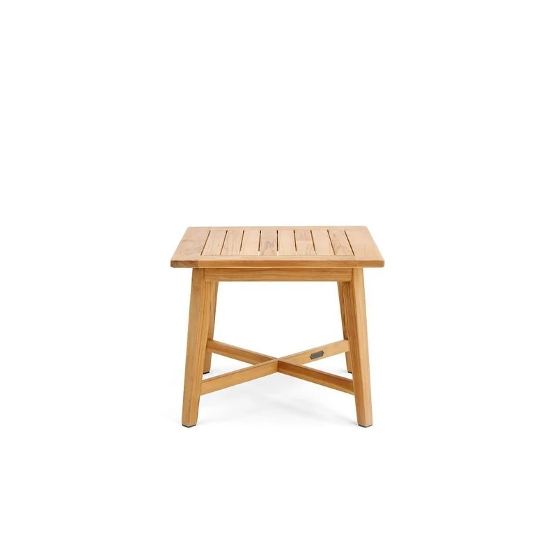 Winston All-Natural Teak Outdoor 24  Square Side Table