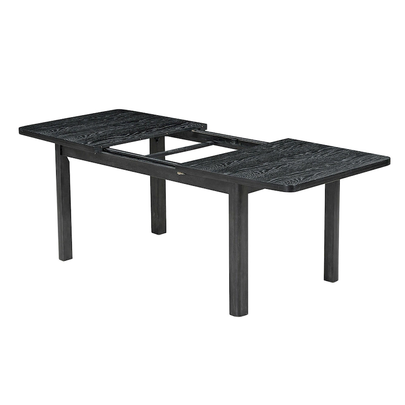 7-Piece Wooden Dining Table Set with Extendable Table & 6 Chairs