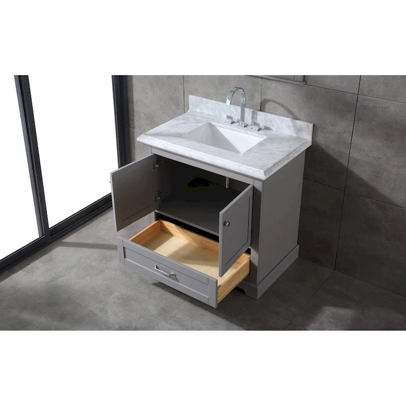 Mareo 36  Solid Wood Bathroom Vanity Set