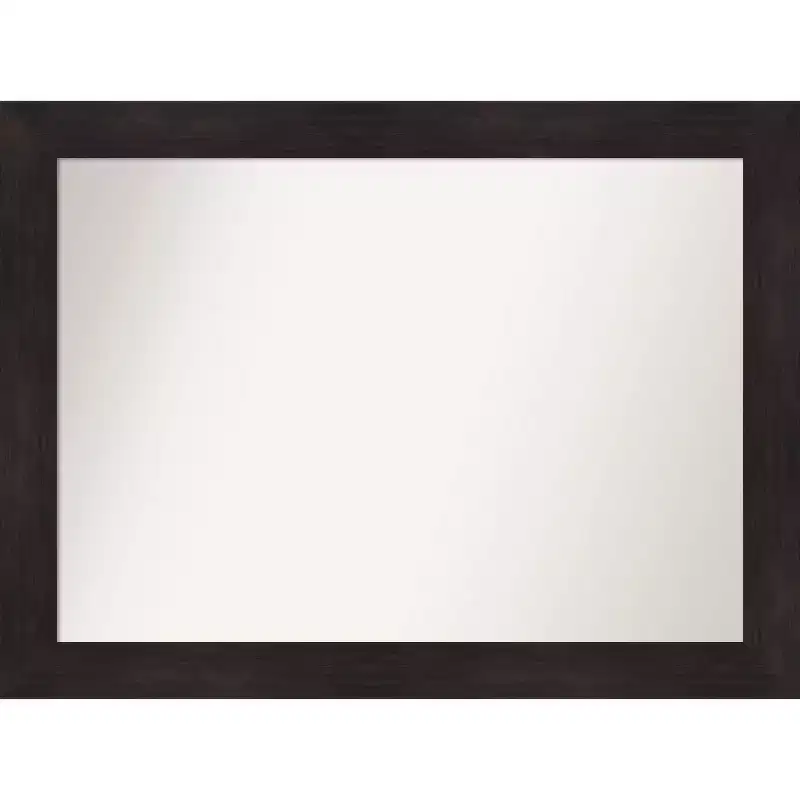 Amanti Art 44"x33" Non-Beveled Espresso Wall Mirror: Modern Decor, Includes Mounting Hardware
