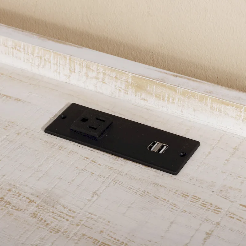 Magnus Industrial 59-inch Metal L-Shape Computer Desk with USB by Furniture of America