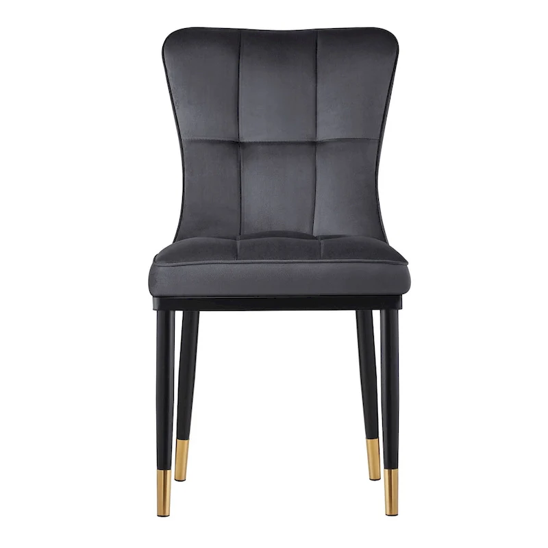 Velvet Dining Chairs Set of 2/4 - Waffle Pattern High Back, 300lbs Capacity, Metal Frame, 35.8