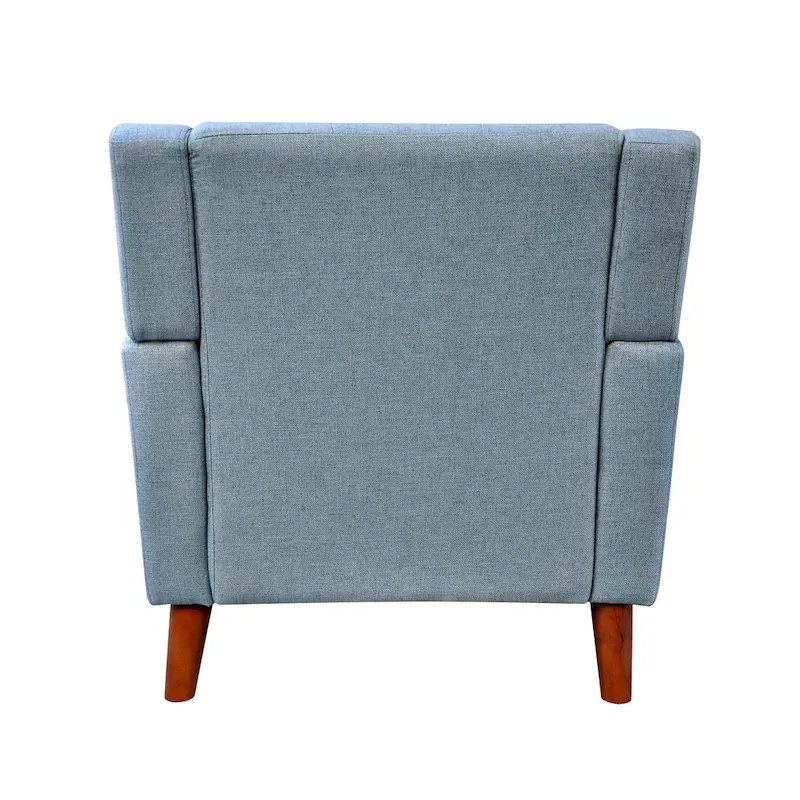 Modern Armchair - Blue, Beige - Tufted Single Seat