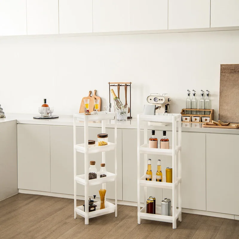4 Tier Slim Storage Cart Detachable Kitchen Organizer