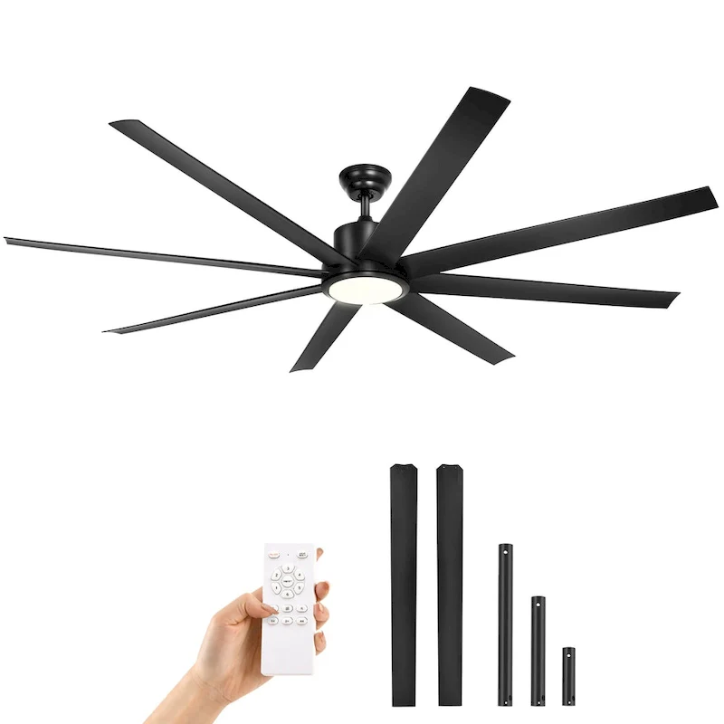 72  8 Blades Ceiling Fans with Lights and Remote Control