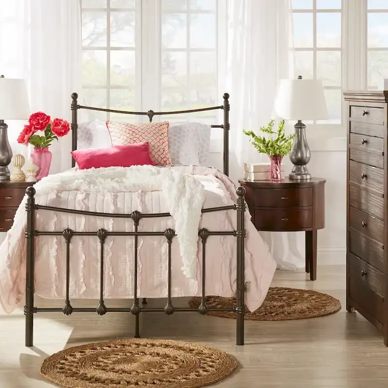 Xander Dark Brown Steel Bed by iNSPIRE Q Classic