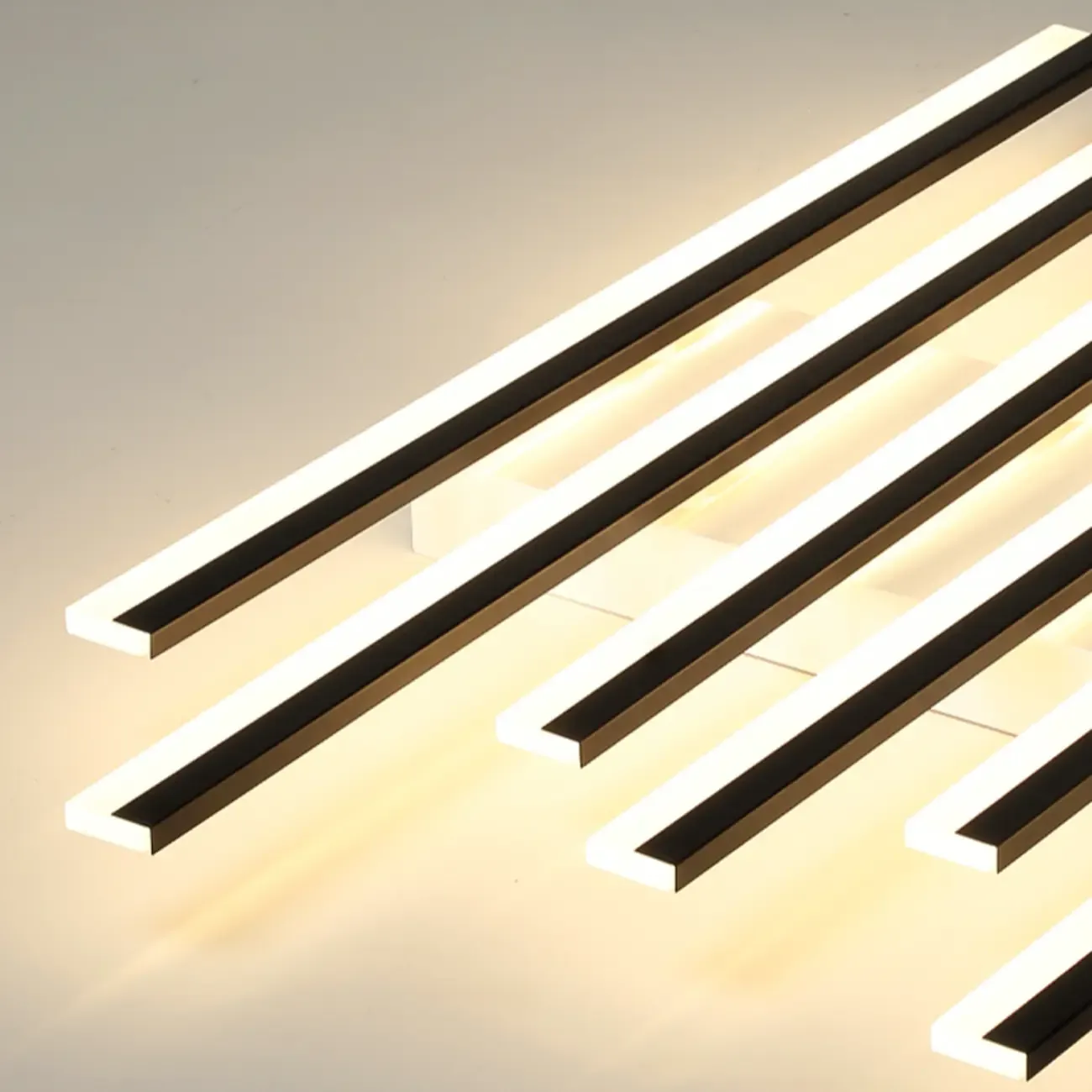 Geometric LED Semi Flush Ceiling Light with Acrylic Shade