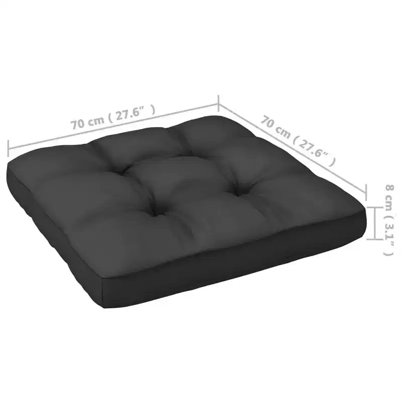 vidaXL Garden Lounge Set Solid pine wood, fabric (100% polyester)