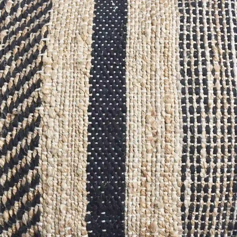 Caiman Handcrafted Boho Fabric Pouf by