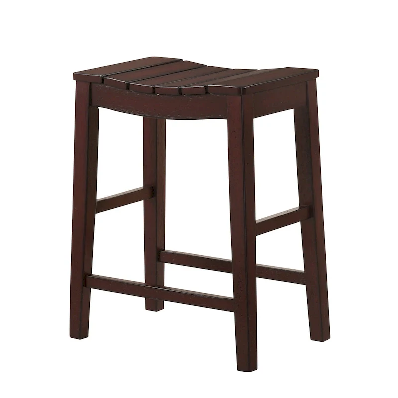 Farmhouse Wood 5-Piece Counter Height Dining Table and Stool Set