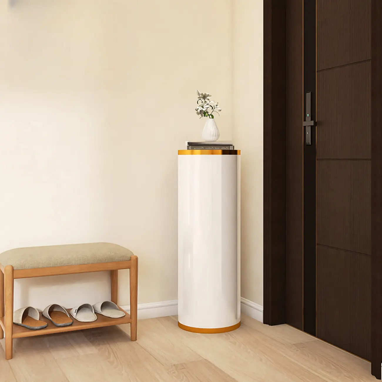 Rotatable Cylindrical Metal Shoe Storage Cabinet