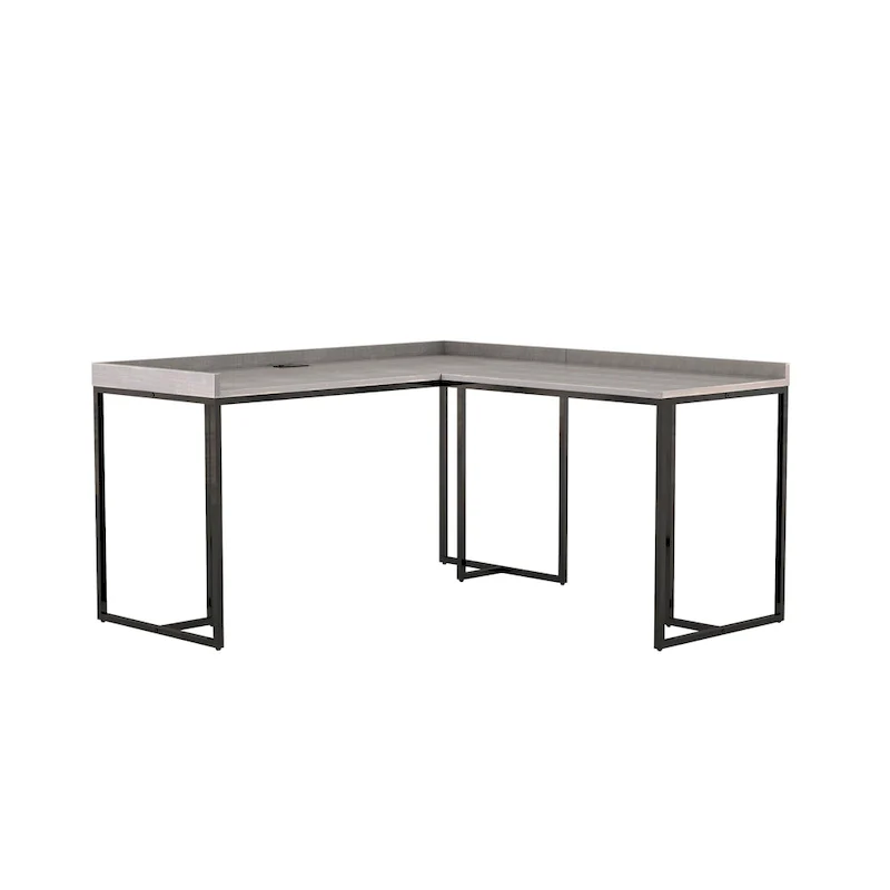 Magnus Industrial 59-inch Metal L-Shape Computer Desk with USB by Furniture of America