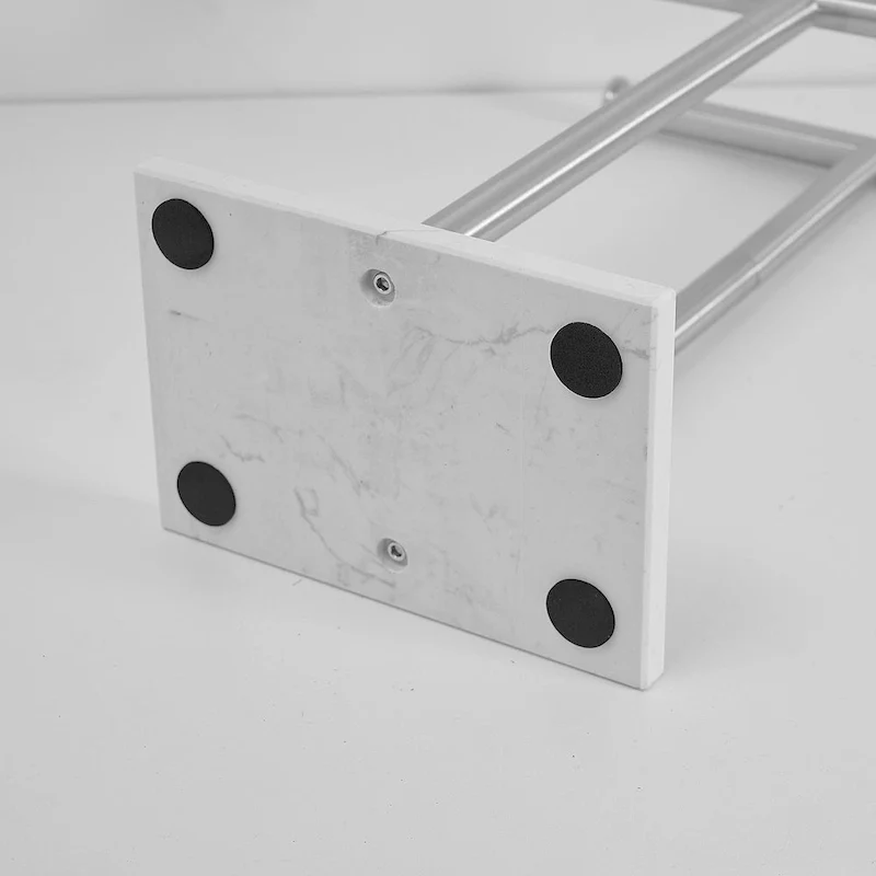 2-Tier Towel Rack Countertop Free Standing with Natural Marble Base