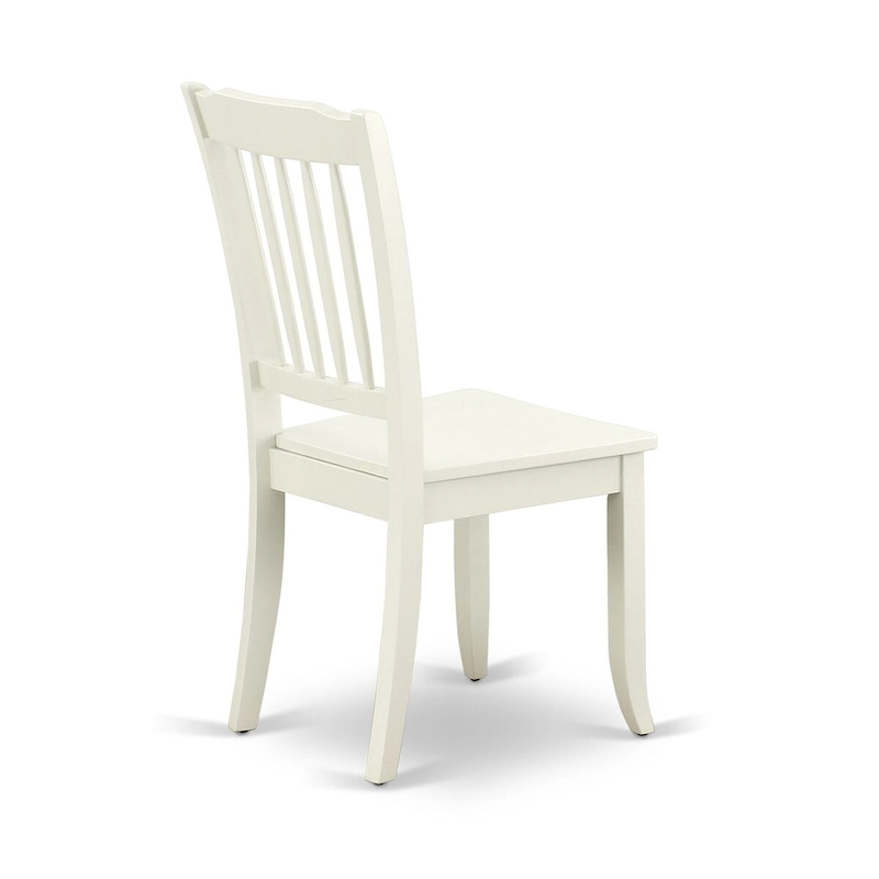 East West Furniture Kitchen Table Set- A Round Dining Table and Dining Room Chairs, Linen White (Pieces Options)