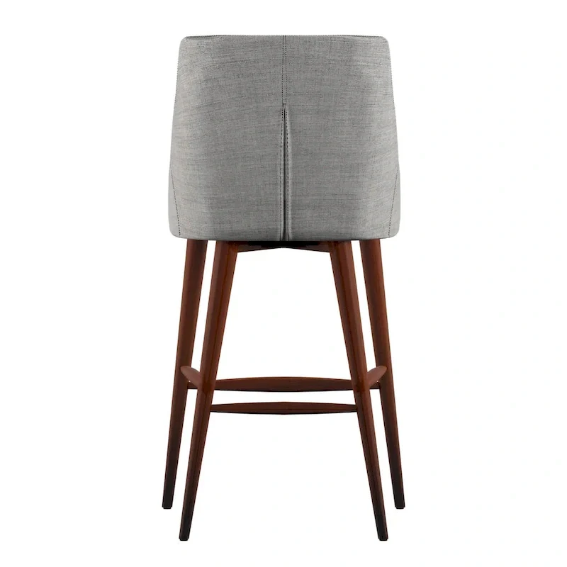 Sasha Espresso Barrel Back Counter Stools (Set of 2) iNSPIRE Q Modern
