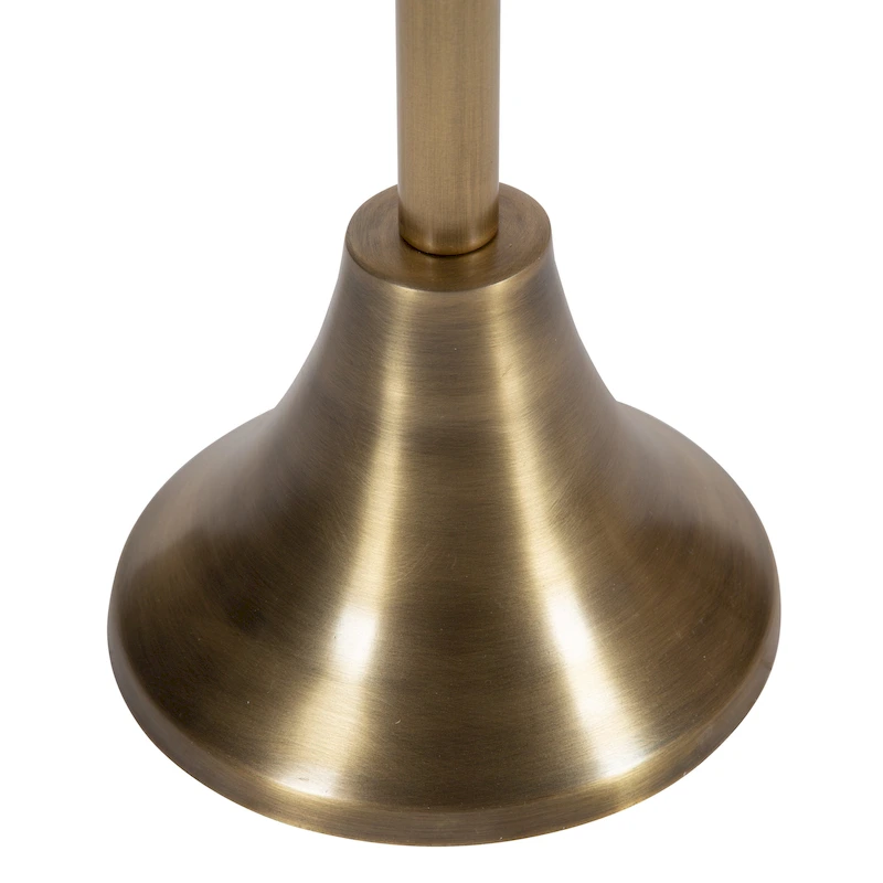 Kate and Laurel Sanzo Scalloped Marble and Metal Drink Table