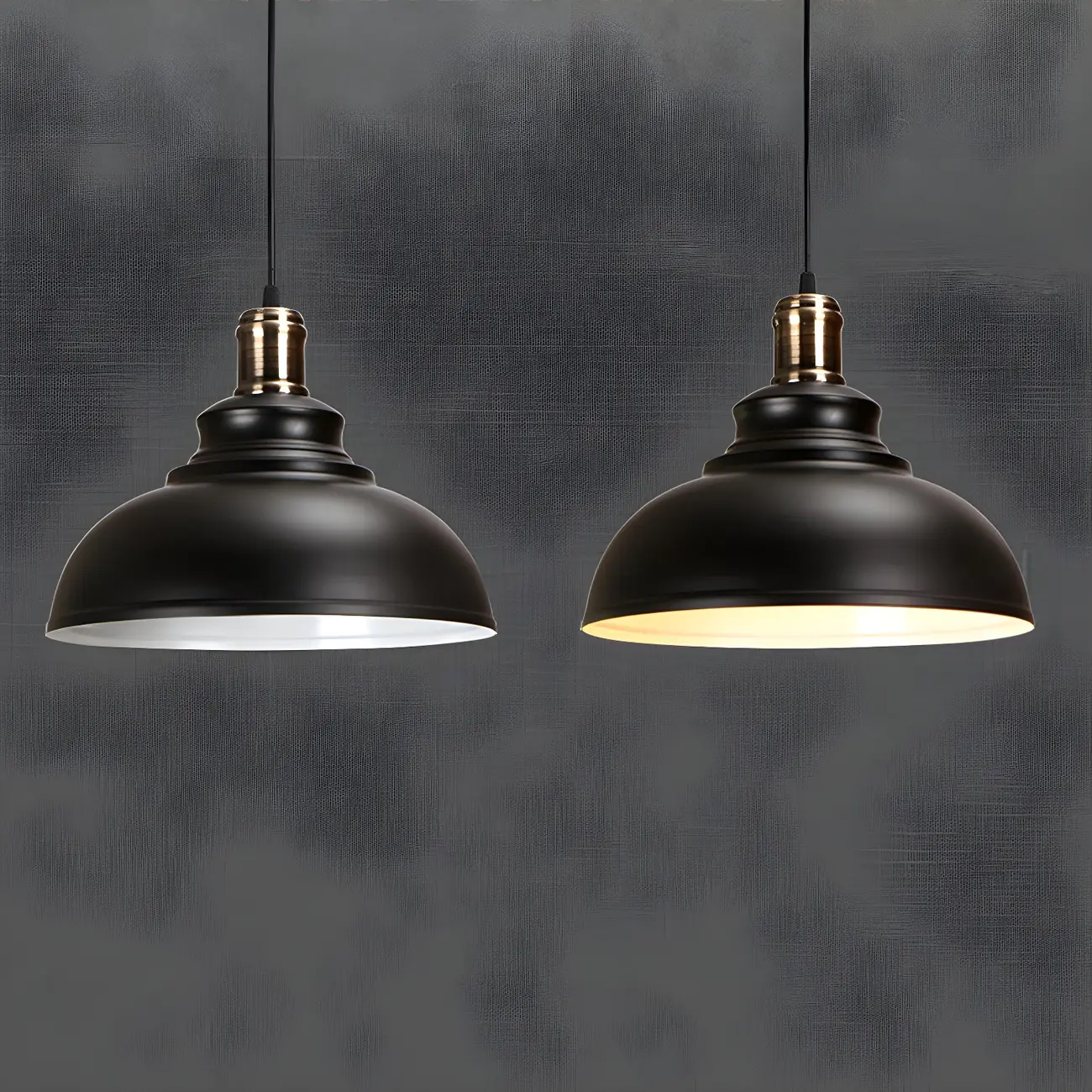 HomeyFad Industrial Warehouse Style Metal Hanging Kitchen Pendant Light