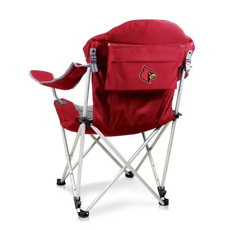 NCAA Louisville Cardinals Reclining Camp Chair with Head Support