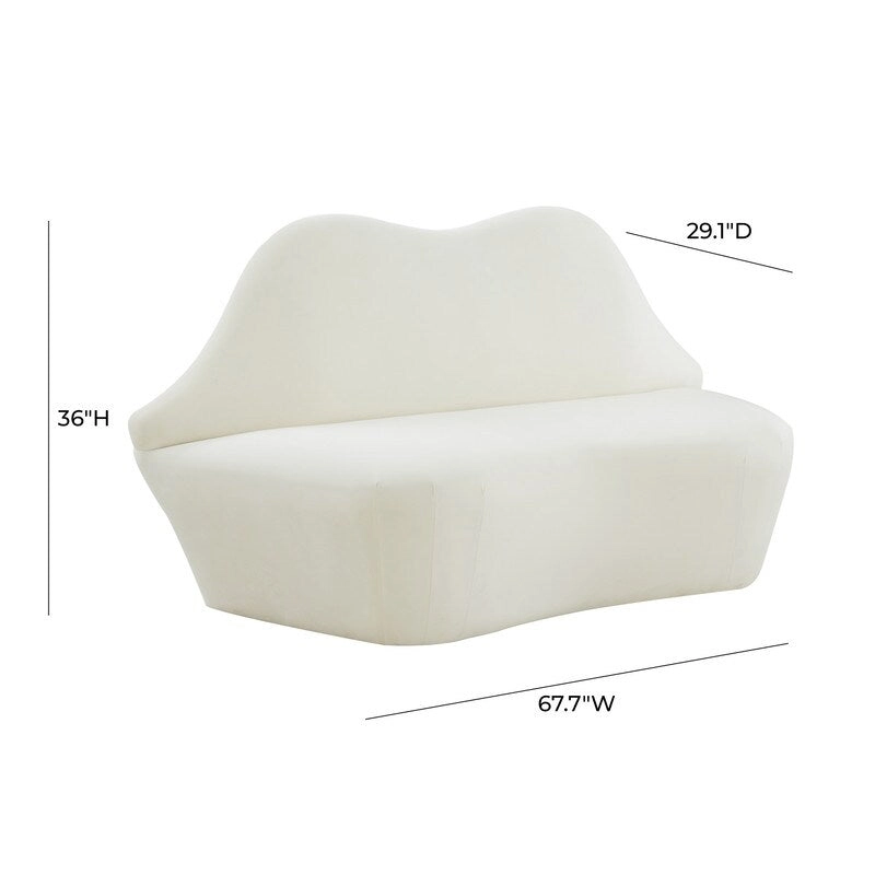 Lips Velvet Settee - 67.7
