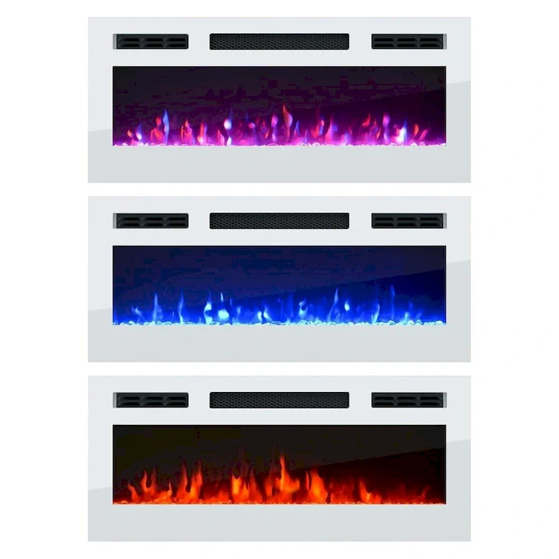 Reno WH05 Electric Fireplace Modern Wall Unit Entertainment Center