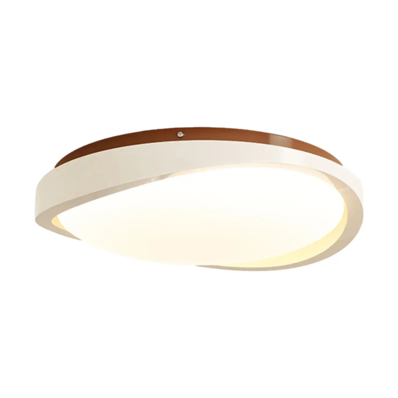 Modern White Round Dimmable Flush Mount LED Ceiling Light
