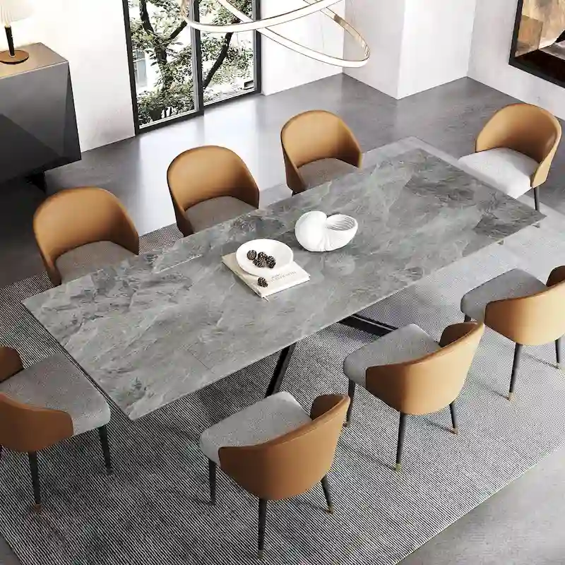 110.24  Extendable Rectangular Sintered Stone Dining Table - 78.74  to 110.24