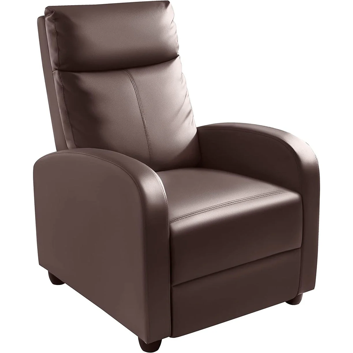 Furniwell PU Leather Sofa Recliner with Padded Seat and Backrest.