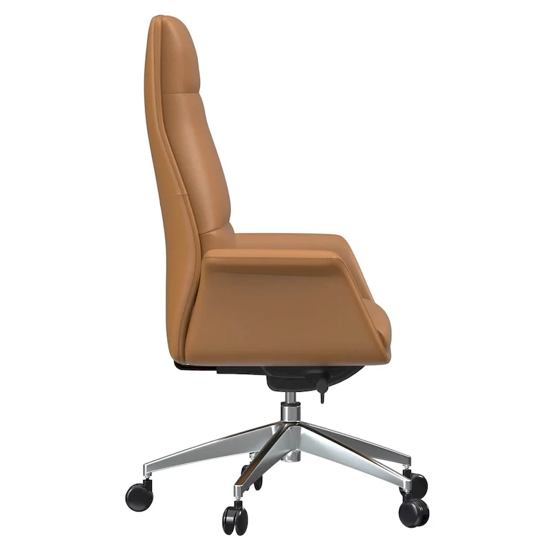 Summit High-Back Leather Office Chair with Swivel and Tilt
