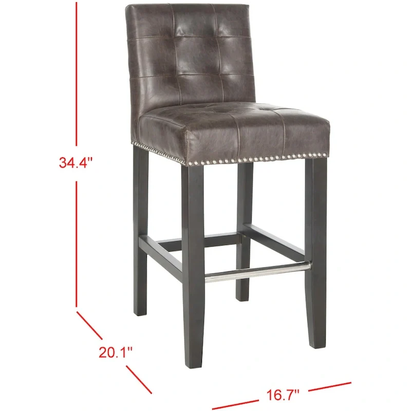 SAFAVIEH Lashunda 24-inch Counter Stool - 16.7 W x 20.1 L x 34.4 H - 17Wx20Dx34H