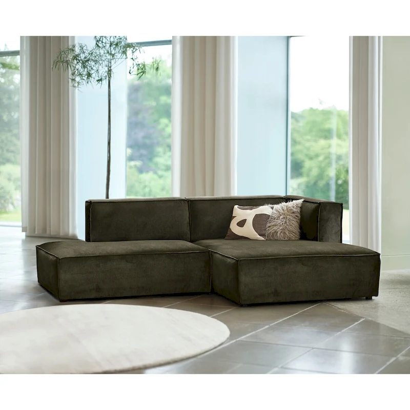 Rye Studio Deep Seat Modular Small Chaise Sectional, 2 Piece