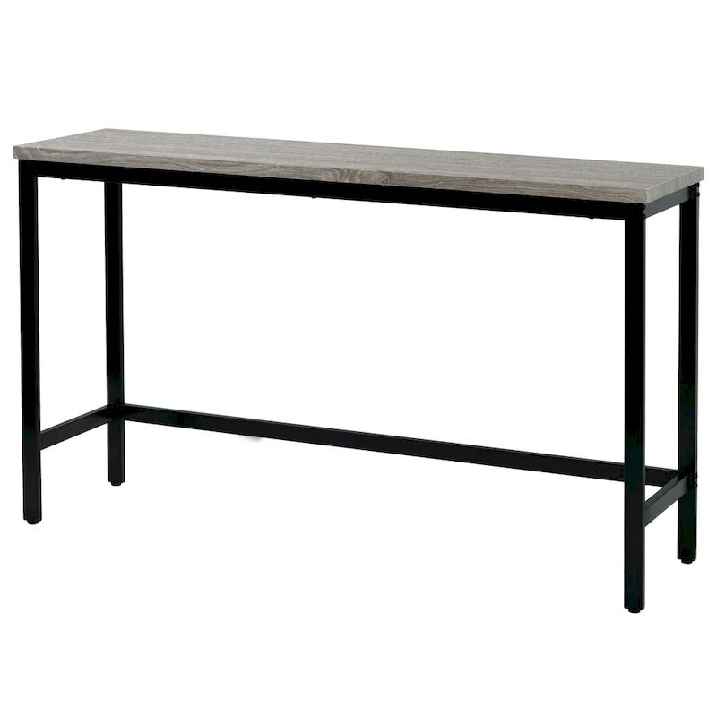 Extra Long Dining Table Set with 3 Stools Pub