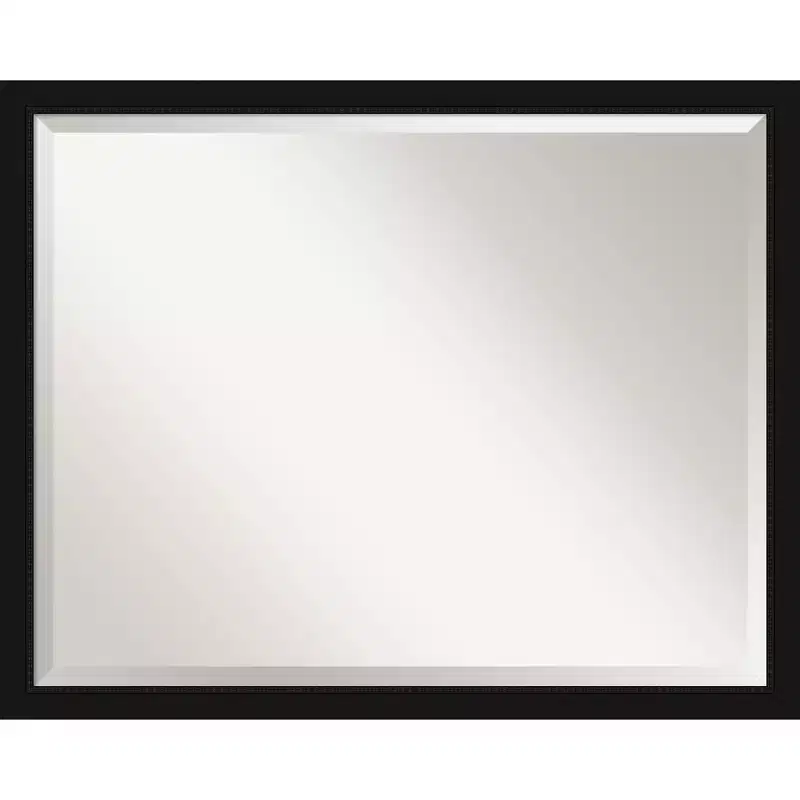 Avon Narrow Framed Bathroom Vanity Wall Mirror Black - Amanti Art