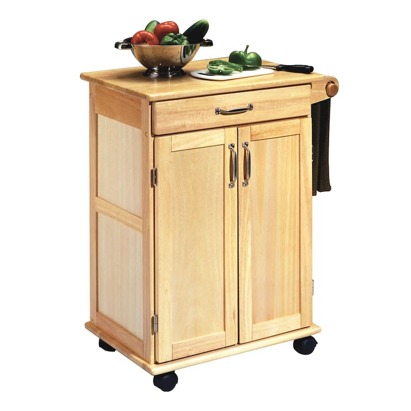 General Line Brown Kitchen Cart - 29' x 19' x 34'