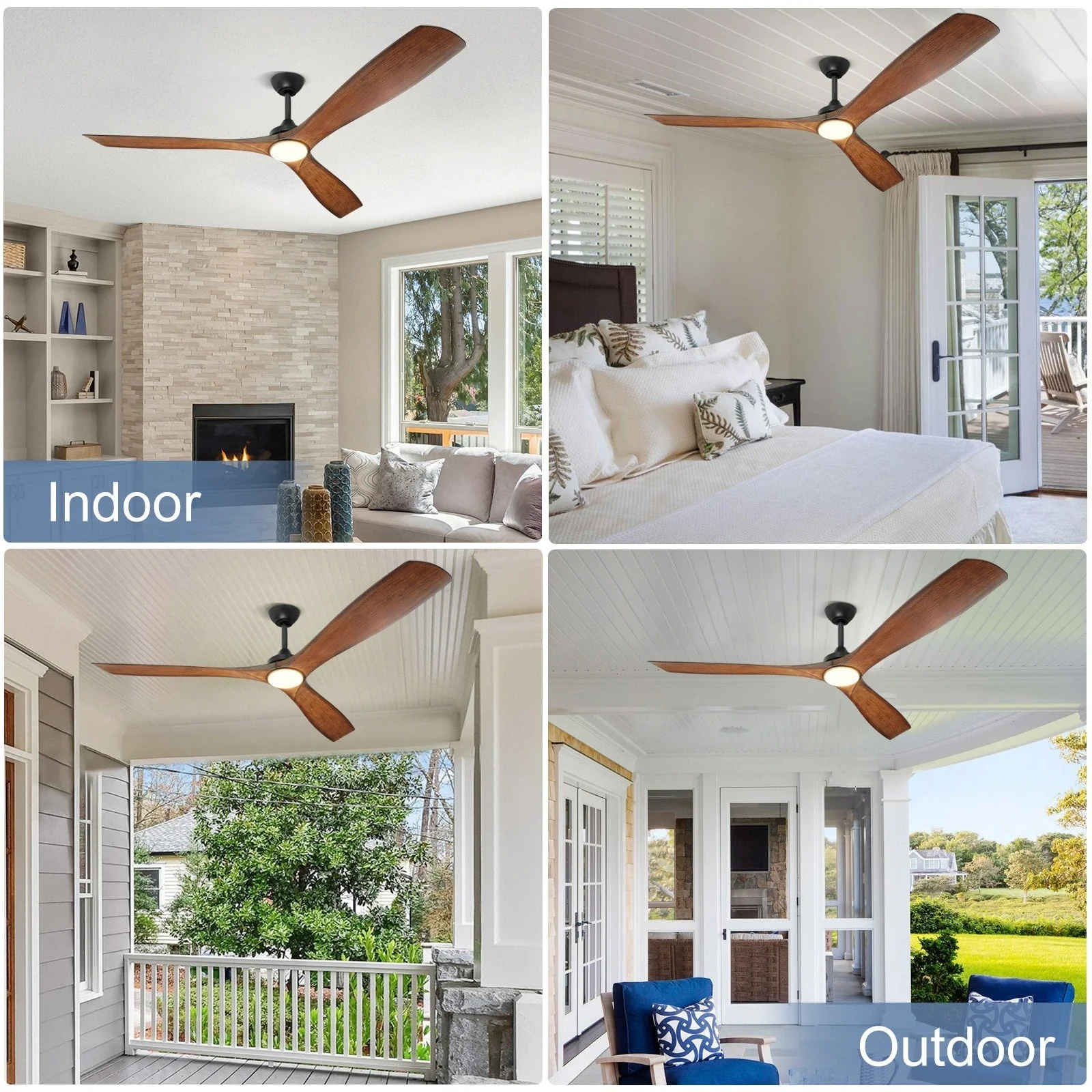 Remote Ceiling Fan with Lights Flush Mount