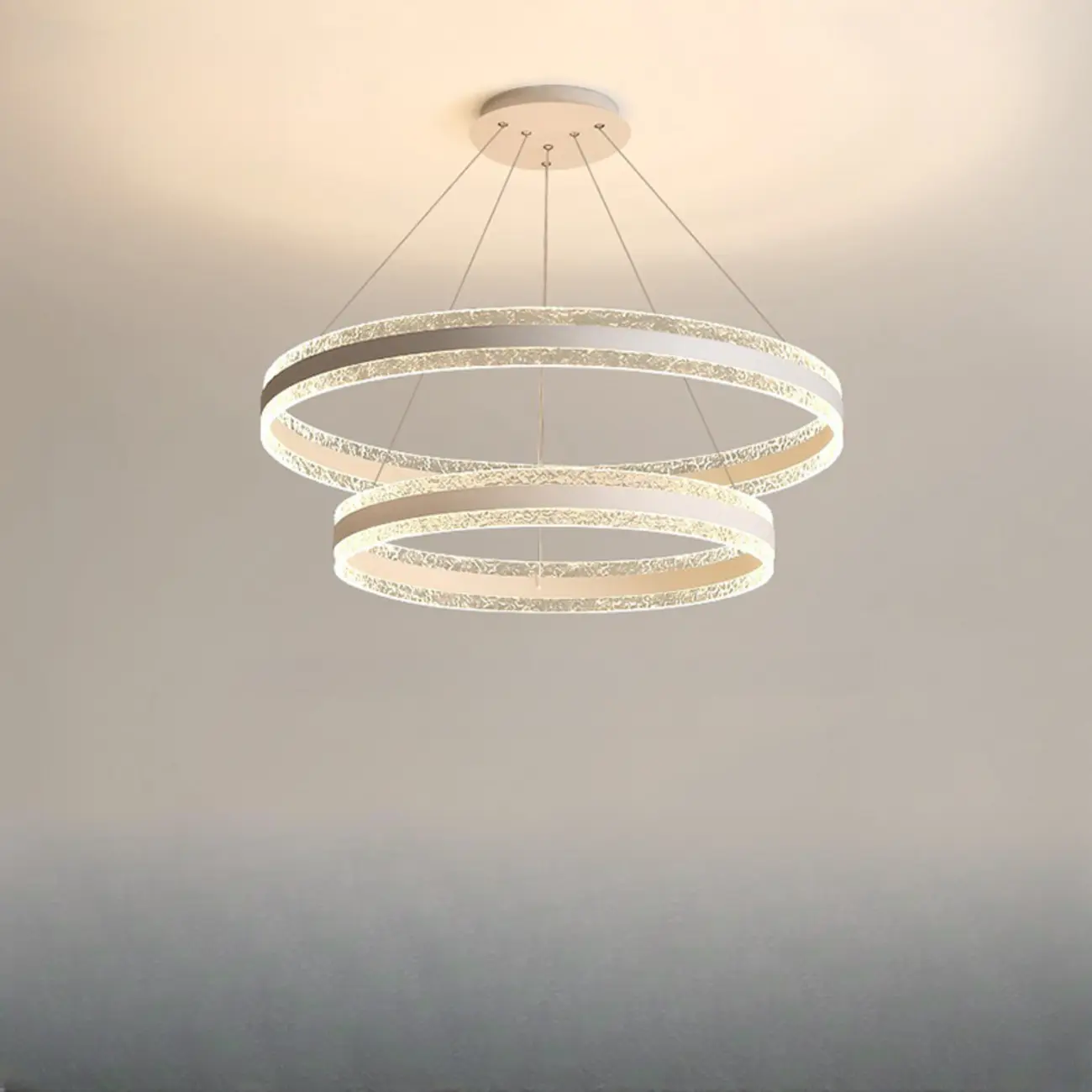 Modern LED Gold Circular Metal Chandelier