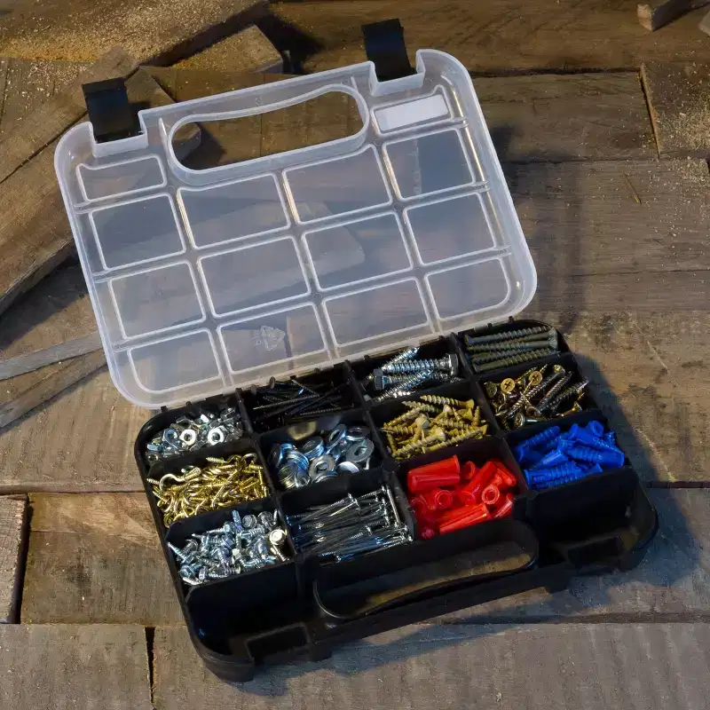 Fleming Supply Portable Storage Case With Locks and 14 Compartments