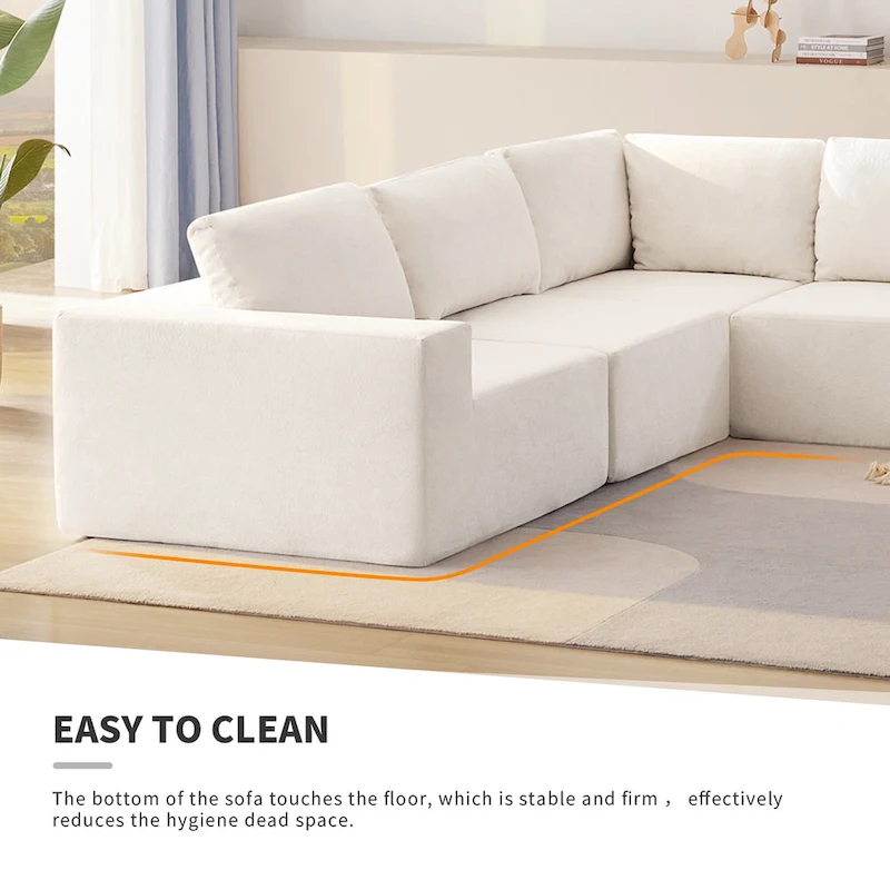 Modular Sectional Sofa, L Shaped Sectional Couch, Cloud Couch Set