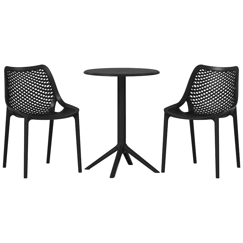 Frond and Form 2-Person Outdoor Round Bistro Dining Set