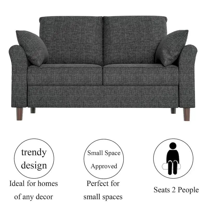 Polyester 3-Seat and 2-Seat Sofa with Cushions