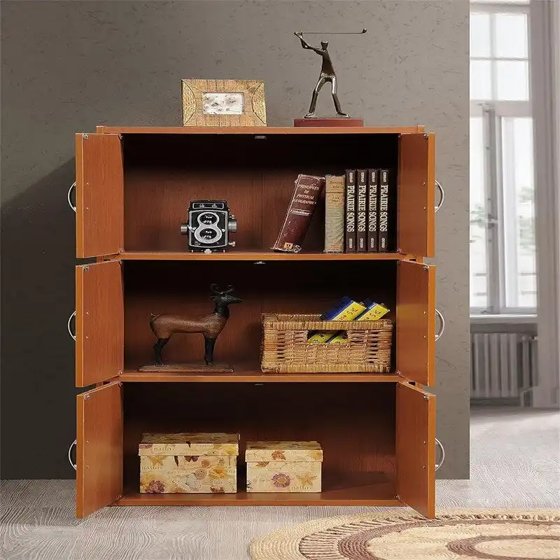 3-Shelf Bookcase Cabinet
