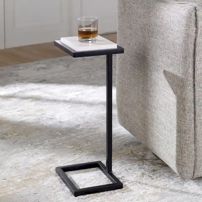 White Martini End Table - 8D x 10W x 23H